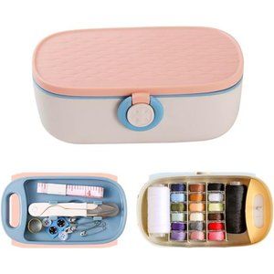 135 Pcs Premium  Sewing Supplies Repair Kit Sewing Thread Accessories  (Pink)